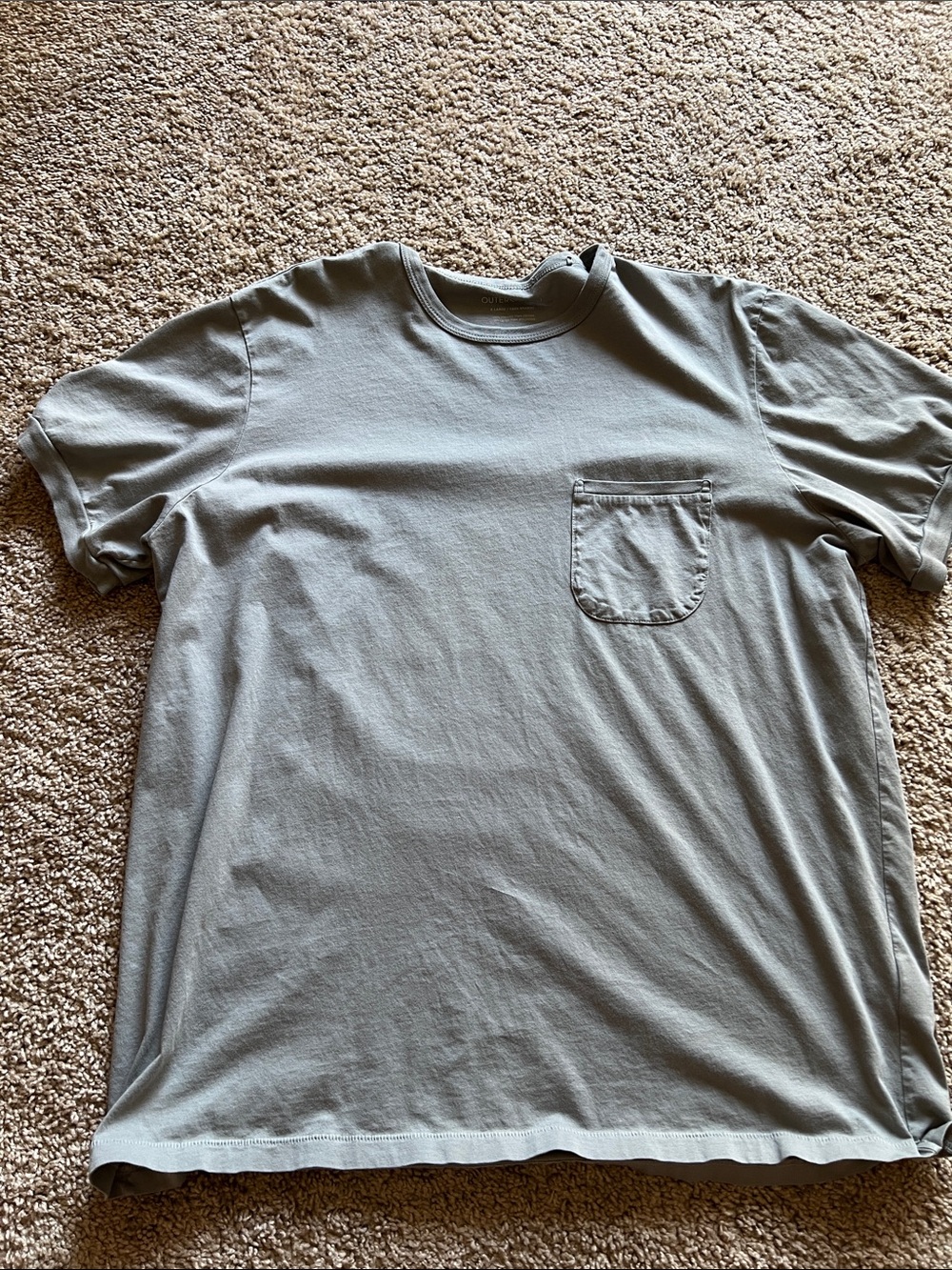 Men's Outerknown Pocket Crew Neck T-Shirt - solid grey